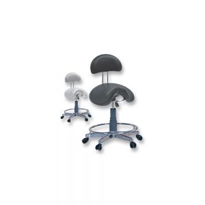 Hydraulic Saddle Stool w/back